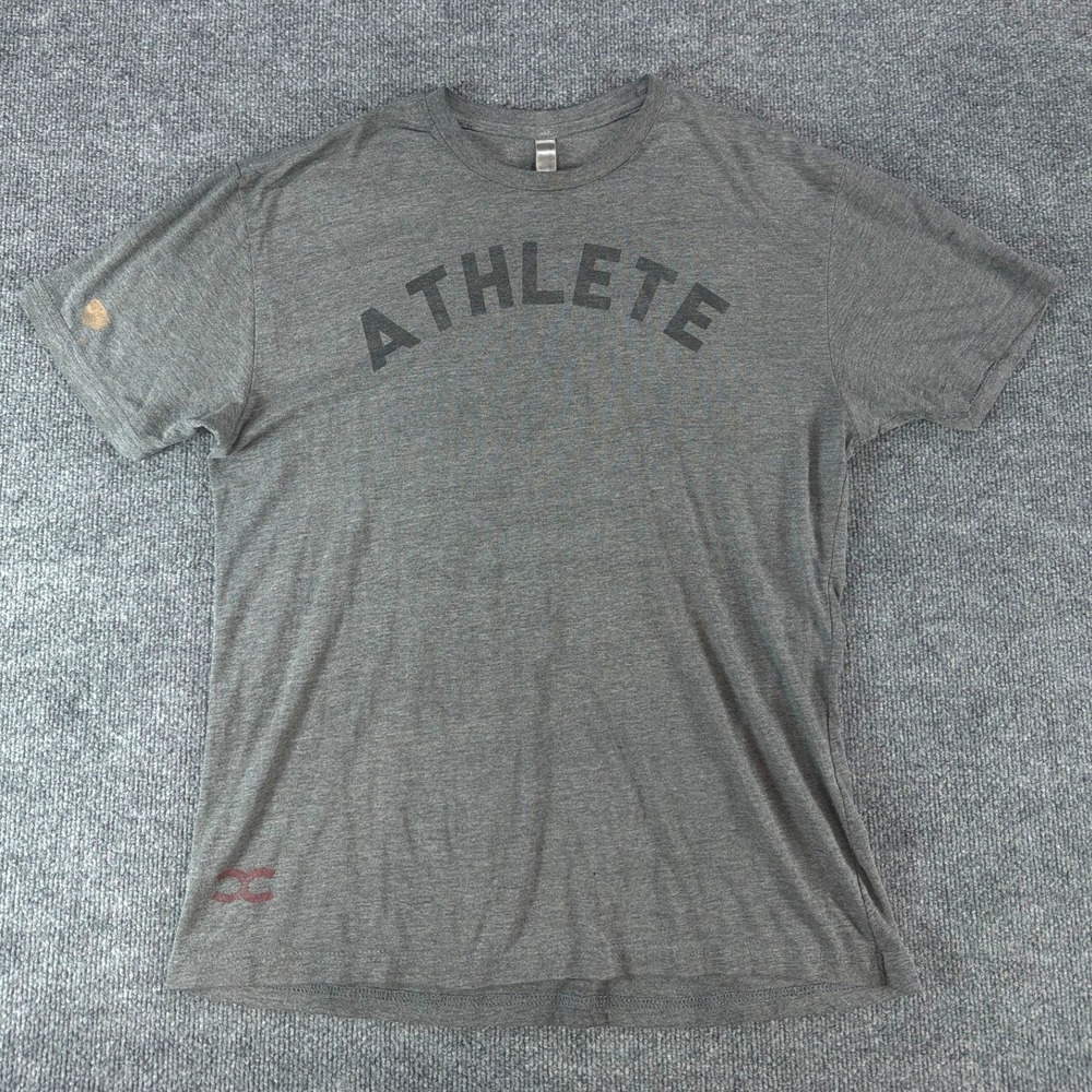 CrossFit Central Athlete T-Shirt Mens Large Gray Short Sleeve Graphic Gym Tee